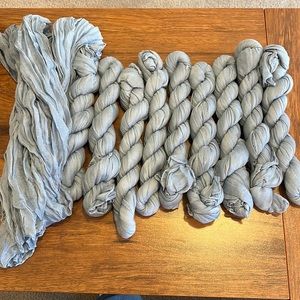 Dusty blue cheesecloth